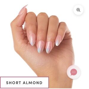 Glamnetic Short Almond Press-On Nails in Winter Storm